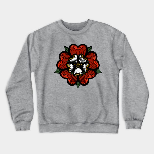 Tudor Rose Crewneck Sweatshirt by sunuala